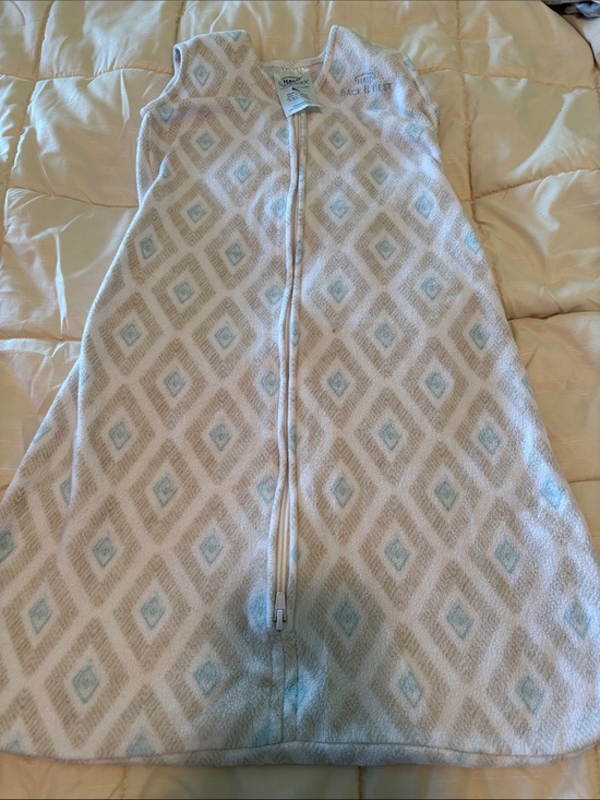 Halo Other - Halo SleepSack Fleece Baby Sleep Sack in Cream and Light Blue Diamond